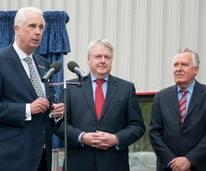 Pictured from left, BillClark, WallColmonoy Chairman & CEO, First Minister, Rt. Hon. Carwyn Jones M.P, Peter Hain, M.P, Neath