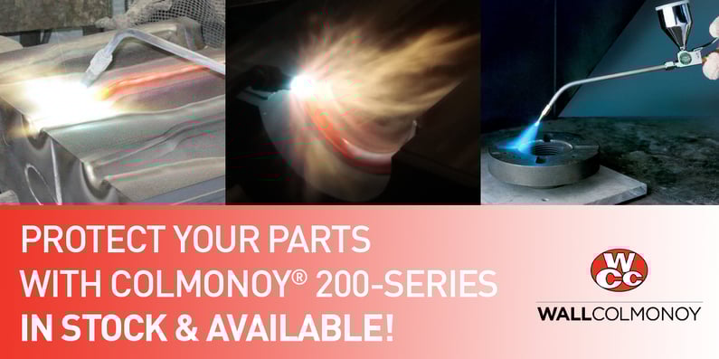Colmonoy 200-series in stock and ready to ship. 
