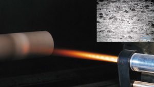 Colmonoy® 88 HVOF spraying with micrograph (etched with marbles reagent)